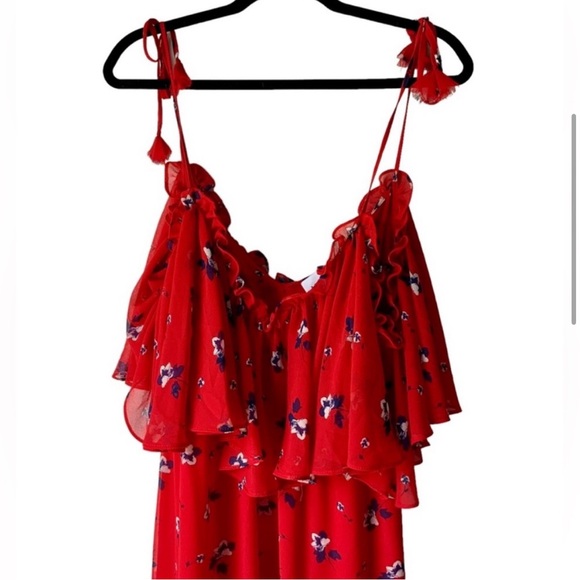 Misa Los Angeles Gracy Midi Dress Floral Chiffon - Picture 5 of 7